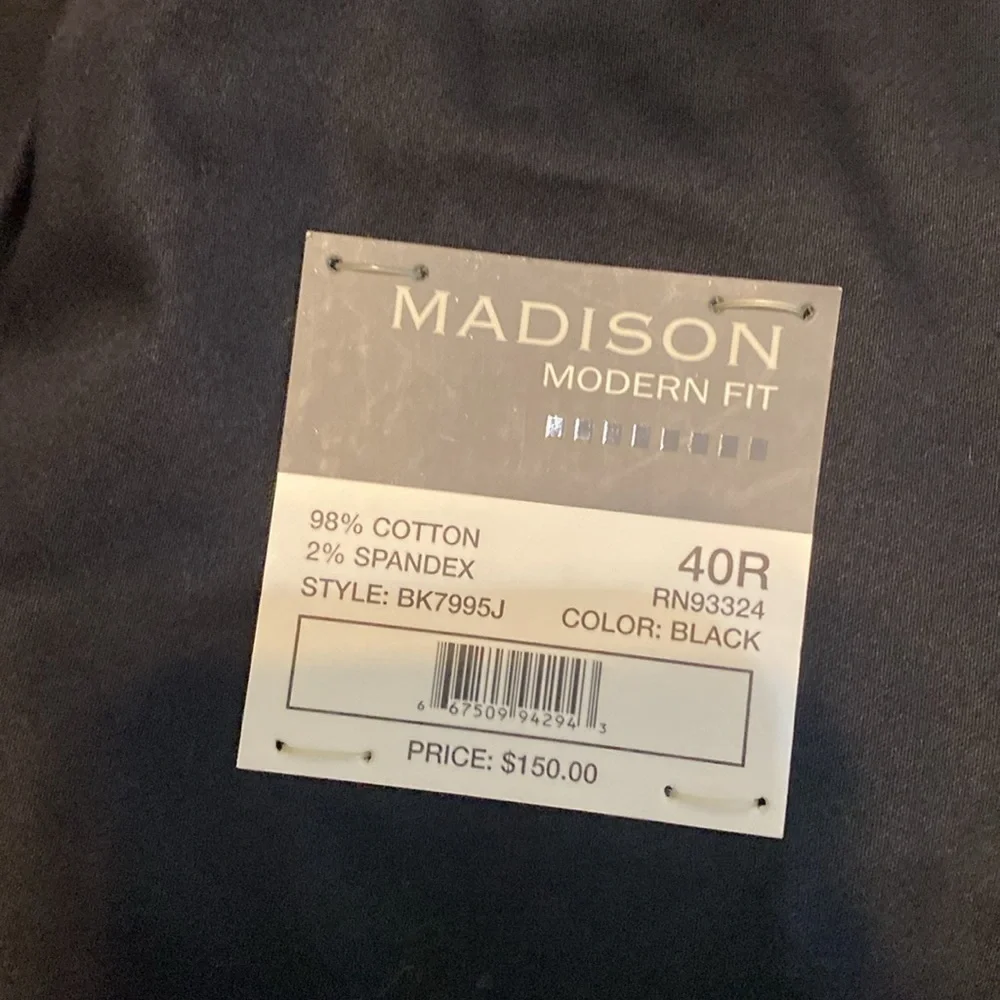 NEW Madison Mens black sport coat
